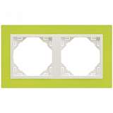 Рамка 2-постовая Efapel Logus 90 Animato зеленый/лед 90920 TDG