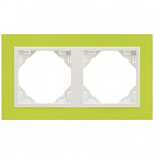 Рамка 2-постовая Efapel Logus 90 Animato зеленый/лед 90920 TDG