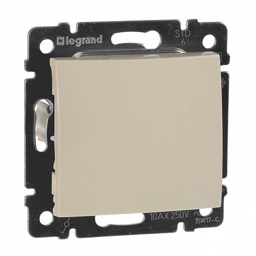 Переключатель одноклавишный проходной Legrand Valena 10A 250V cлоновая кость 774306