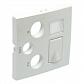 Лицевая панель Efapel Logus 90 розеток R-TV-SAT-RJ45/R-TV-SAT-RJ45 - SС лед 90770 TGE - фото №1