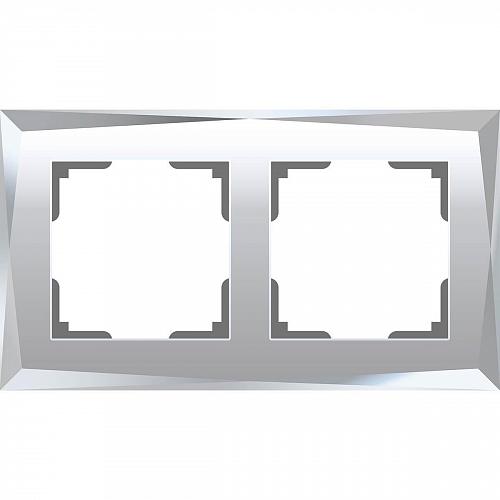 Рамка Werkel Diamant на 2 поста зеркальный WL08-Frame-02 4690389143823