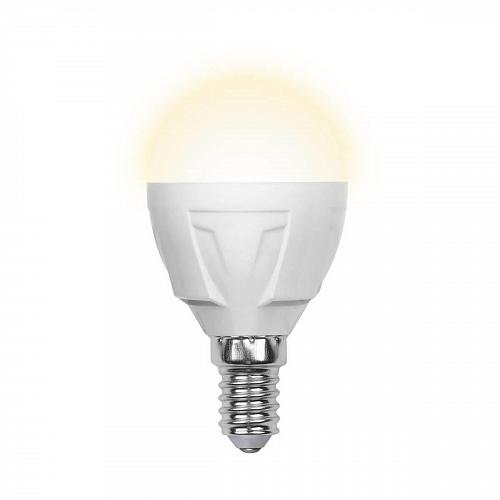 Лампа светодиодная (09443) E14 6W 3000K матовая LED-G45-6W/WW/E14/FR/S