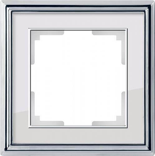 Рамка Werkel Palacio на 1 пост хром/белый WL17-Frame-01 4690389108037