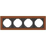 Рамка 4-постовая Efapel Logus 90 Animato темно-оранжевый/серый 90940 TTS