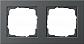 Рамка 2-постовая Gira E2 антрацит 021223 - фото №1