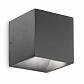 Уличный настенный светодиодный светильник Ideal Lux Rubik Ap1 Antracite 4000K 149738 - фото №1