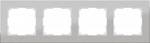 Рамка Werkel Aluminium на 4 поста алюминий WL11-Frame-04 4690389073663