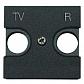 Лицевая панель ABB Zenit розетки TV-R антрацит 2CLA225080N1801 - фото №1