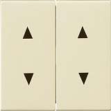 Лицевая панель Gira System 55 выключателя двухклавишного Стрелки кремовый глянцевый 115001