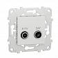 Розетка R-TV/SAT одиночная Schneider Electric Unica New NU545418 - фото №1