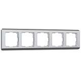 Рамка на 5 постов Werkel Stream серебряный W0052106 4690389172755