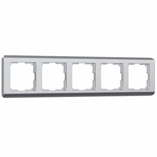 Рамка на 5 постов Werkel Stream серебряный W0052106 4690389172755