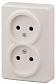 Розетка ЭРА Эксперт 2x2P 16A 250V 11-2202-02 Б0020683 - фото №1