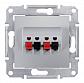 Аудиорозетка х2 Schneider Electric Sedna SDN5400160 - фото №1