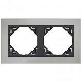 Рамка 2-постовая Efapel Logus 90 Metallo хром/серый 90920 TRS