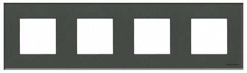 Рамка 4-постовая ABB Zenit стекло графит 2CLA227400N3801