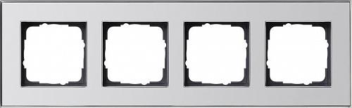 Рамка 4-постовая Gira Esprit хром 021410