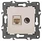 Розетка комбинированная RJ45+TV ЭРА Elegance 14-3110-02 Б0034315 - фото №1