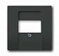 Лицевая панель ABB Basic55 розетки информационной chateau-черный 2CKA001724A4315 - фото №1