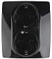 Розетка ЭРА 12 2x2P E Schuko со шторками 16A 250V 12-2104-06 Б0014704 - фото №1