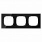 Рамка 3-постовая ABB Sky стекло чёрное 2CLA857300A3101 - фото №1