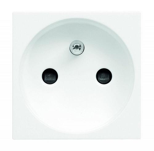 Розетка ABB Zenit с/з 16A 250V со шторками винтовой зажим французский стандарт альпийский белый 2CLA228700N1101