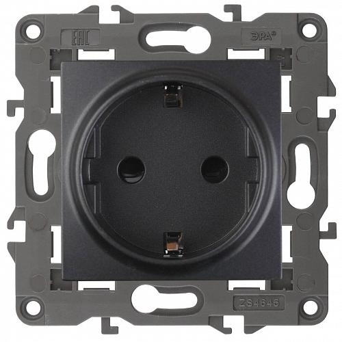 Розетка ЭРА Elegance 2P E Schuko со шторками 16A 250V 14-2102-05 Б0034276