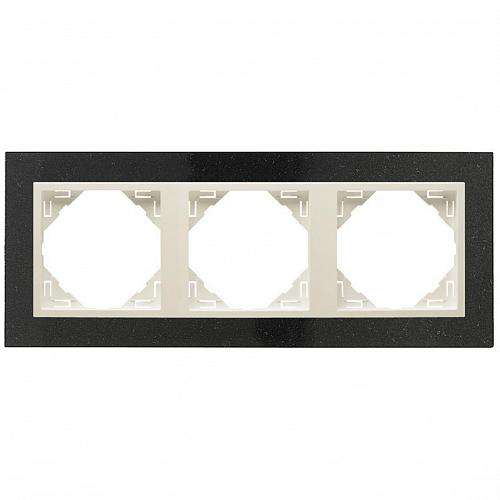 Рамка 3-постовая Efapel Logus 90 Petra натуральный гранит/жемчуг 90930 TGP