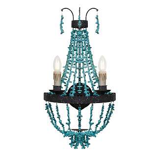 Бра с двумя плафонами голубого цвета