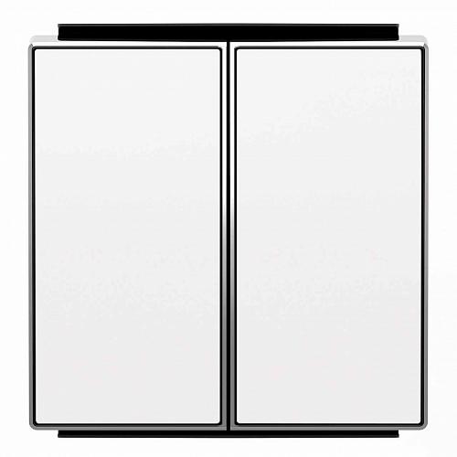 Лицевая панель ABB Sky выключателя двухклавишного альпийский белый 2CLA854200A1101
