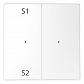 Клавиша двойная Schneider Electric Merten D-Life MTN5226-6035 - фото №1