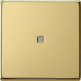 Лицевая панель Gira System 55 выключателя одноклавишного с подсветкой латунь 0290604