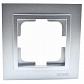 Рамка 1-постовая Mono Electric Despina серебро 102-210000-160 - фото №1