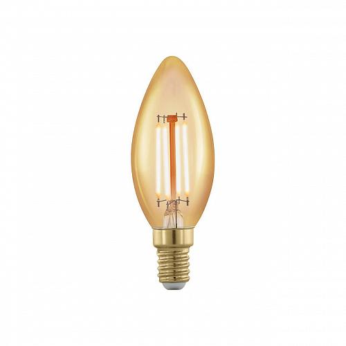 Лампа светодиодная филаментная диммируемая Eglo E14 4W 1700К золотая 11698