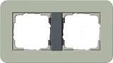 Рамка 2-постовая Gira E3 серо-зеленый/антрацит 0212425