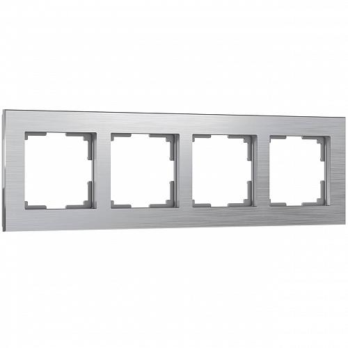 Рамка на 4 поста Werkel Aluminium алюминий W0041706 4690389158070