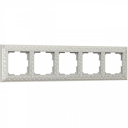 Рамка Werkel Antik на 5 постов жемчужный WL07-Frame-05 4690389063534
