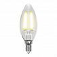 Набор светодиодных ламп филаментная Uniel E14 7,5W 3000K прозрачная LED-C35-7,5W/WW/E14/CL GLA01TR UL-00008081 - фото №2