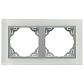 Рамка 2-постовая Efapel Logus 90 Crystal стекло/алюминий 90920 TCA - фото №1