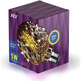 Лампа светодиодная филаментная REV VINTAGE GOLD G95 E27 5W 2200K DECO Premium теплый свет груша 32448 5