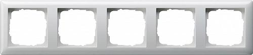 Рамка 5-постовая Gira Standard 55 чисто-белый глянцевый 021503