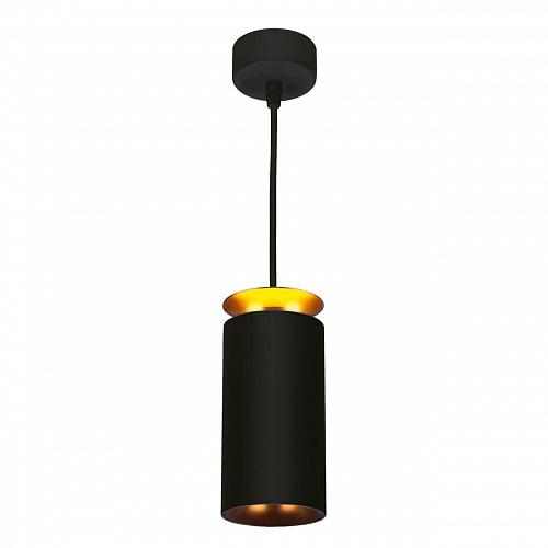 Подвесной светодиодный светильник Elektrostandard DLS021 9+4W 4200К черный матовый/золото a045504