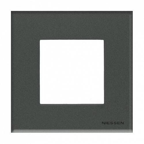 Рамка 1-постовая ABB Zenit стекло графит 2CLA227100N3801