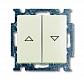 Выключатель жалюзи без фиксации ABB Basic55 chalet-белый 2CKA001413A1102 - фото №1