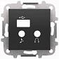 Лицевая панель ABB Sky медиа-комбайна чёрный бархат 2CLA856830A1501 - фото №1