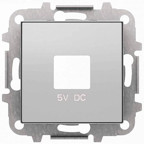 Лицевая панель ABB Sky розетки USB серебристый алюминий 2CLA858500A1301