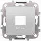 Лицевая панель ABB Sky розетки USB серебристый алюминий 2CLA858500A1301 - фото №1