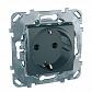 Розетка Schneider Electric Unica Top с/з со шторками MGU5.057.12ZD - фото №1