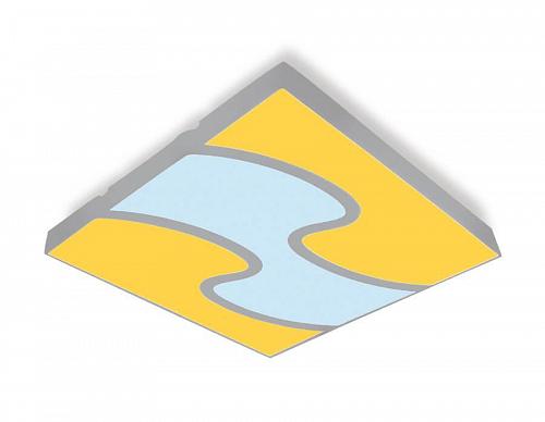 Потолочный светодиодный светильник Ambrella light Orbital Parrus FP2403 WH/BK 288W D680*680