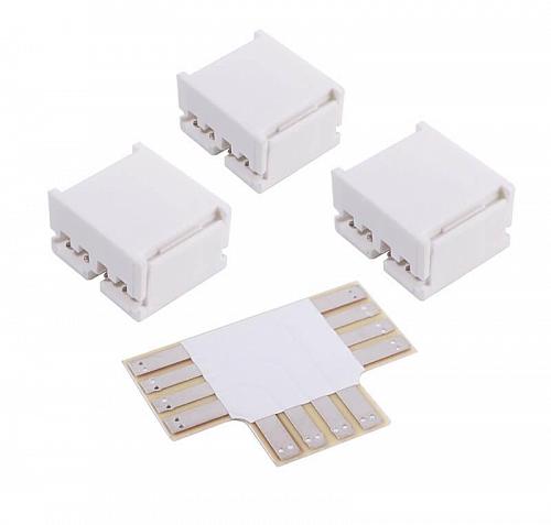 Соединитель Deko-Light Board connector set T fr 8mm Stripes, 4pole, 1x Board connector T, 3x Board connector 940024